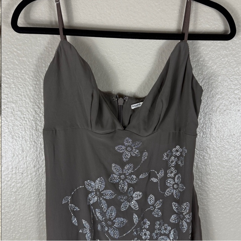 House of CB Blanca Smoke Crystal Embellished Midi Dress - Picture 5 of 14